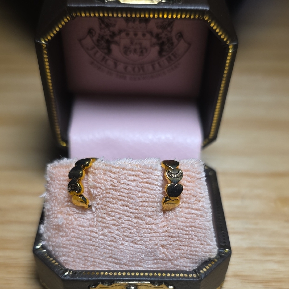 Juicy Couture Gold and Black Earrings